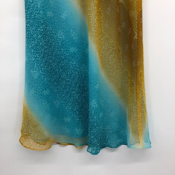 Yellow & Blue Ombre Mermaidcore Maxi Skirt size ~L - Picture 4 of 12